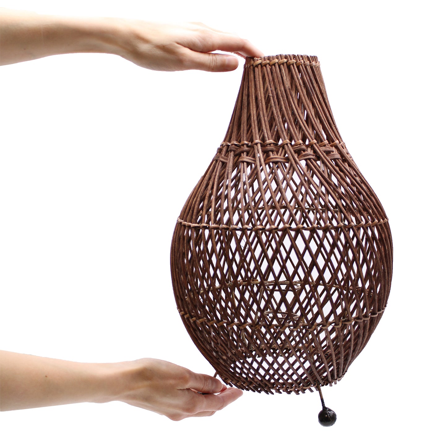 Rattan Indoor Table Lamp - Dark Brown