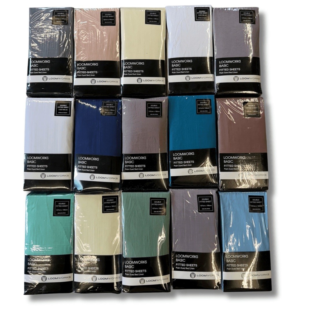 4 Pack Polycotton Easycare Fitted Sheets - SINGLE