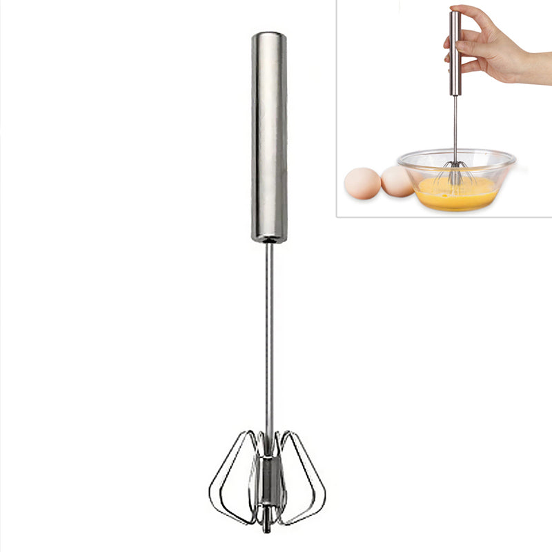 Metal Hand Press Egg Whisk Beater 2 pack