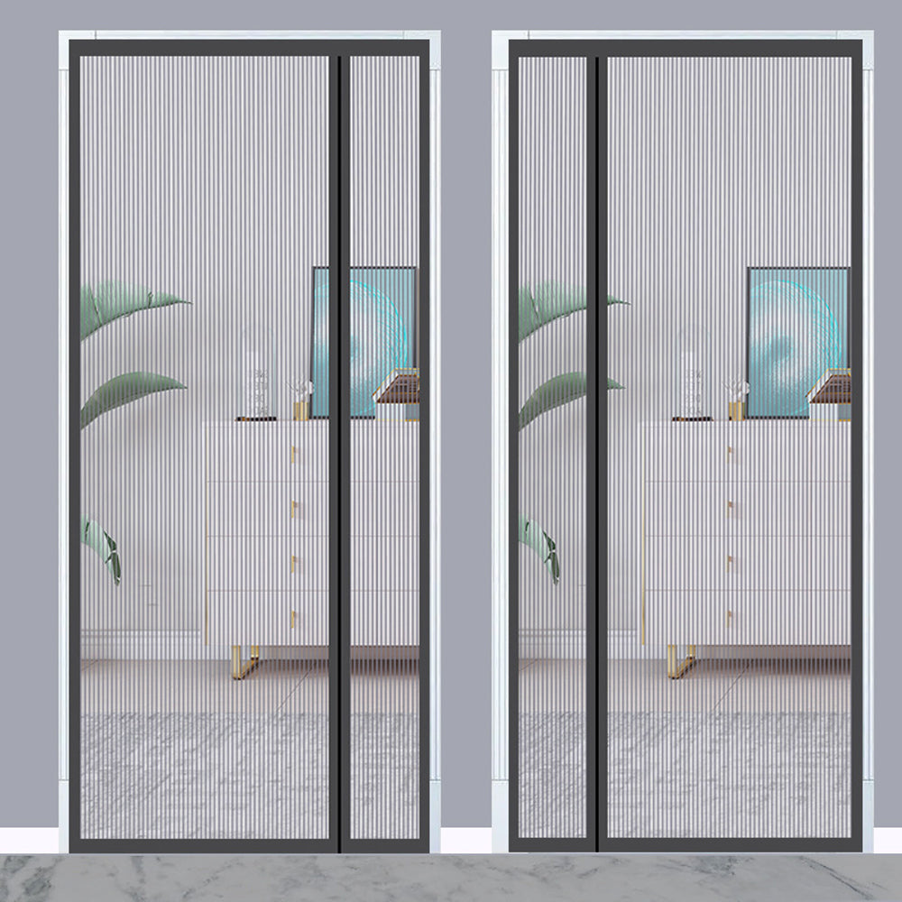 Insect Fly Mesh Door Curtain - Grey,