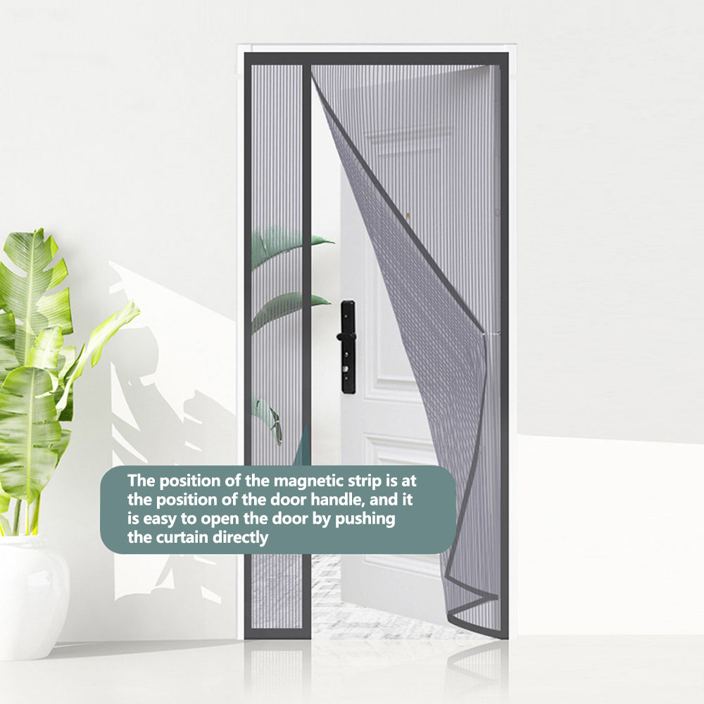 Insect Fly Mesh Door Curtain - Grey,