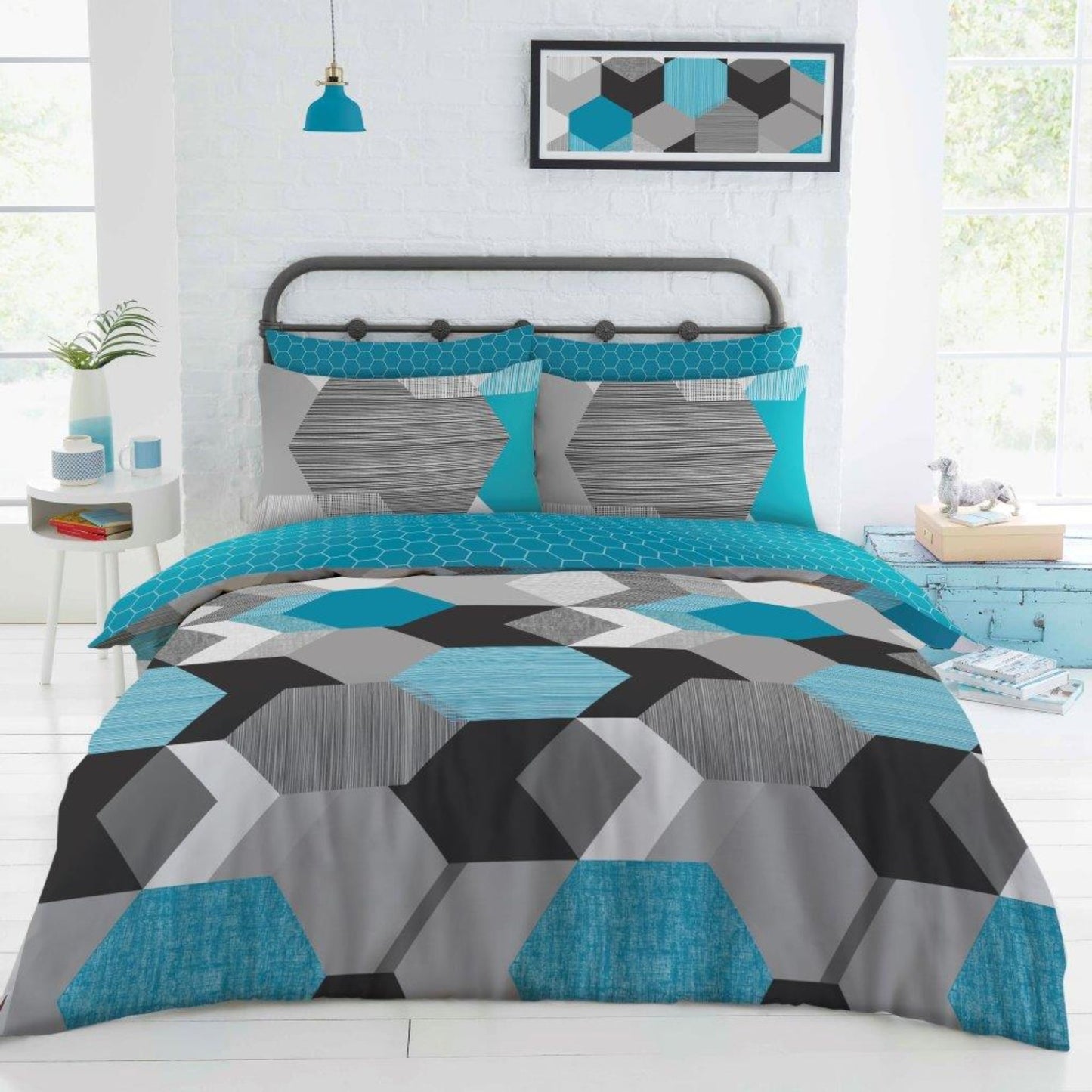 Hexagon Geo Pattern Duvet Set