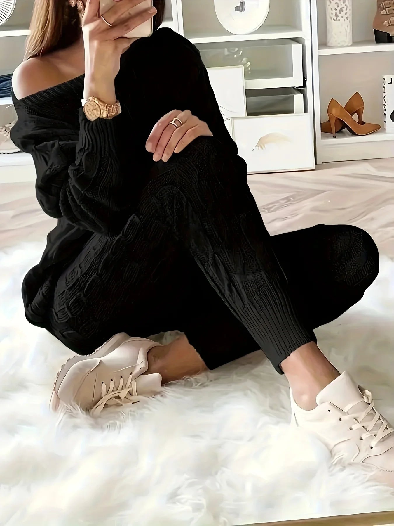 Plus Size Knitted Loungewear