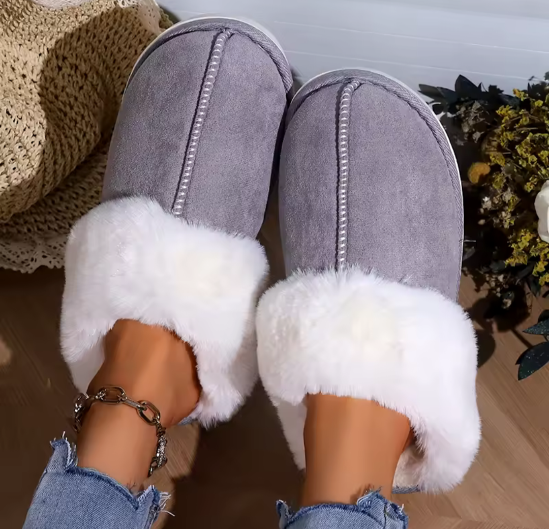 Ladies Warm Fur Slippers