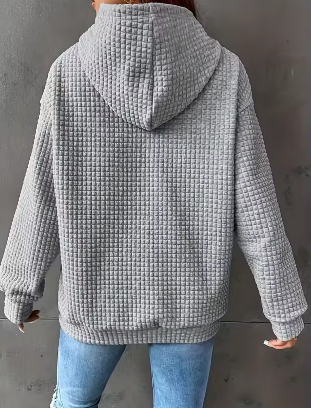 Plus Size Waffle Hoodie