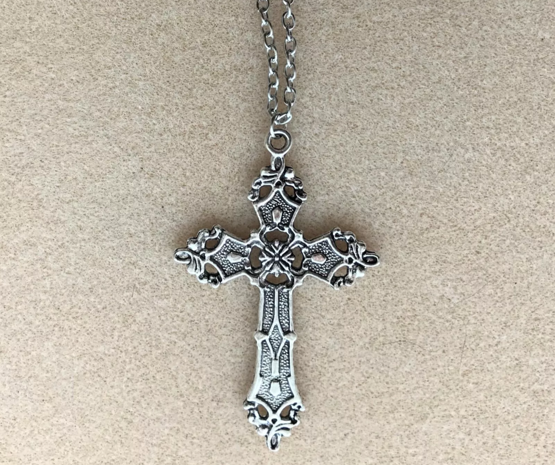 Large Cross Gothic Pendant Chain
