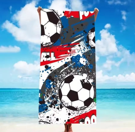Large Football Microfiber Beach Towel