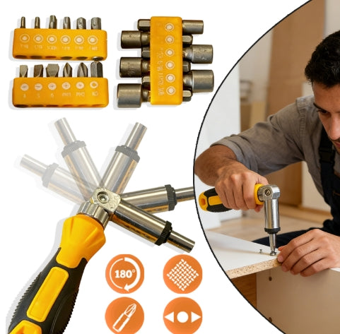 Multipurpose Ratchet Screwdriver Wrench Socket Tools Set