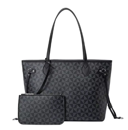 New Vintage Leather Tote Bag with Purse