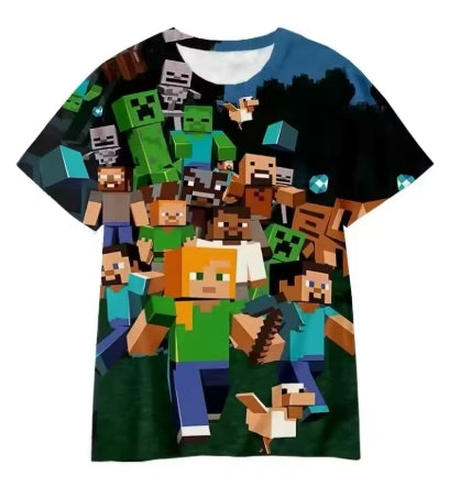 Minecraft 3D Printed Casual Tshirt