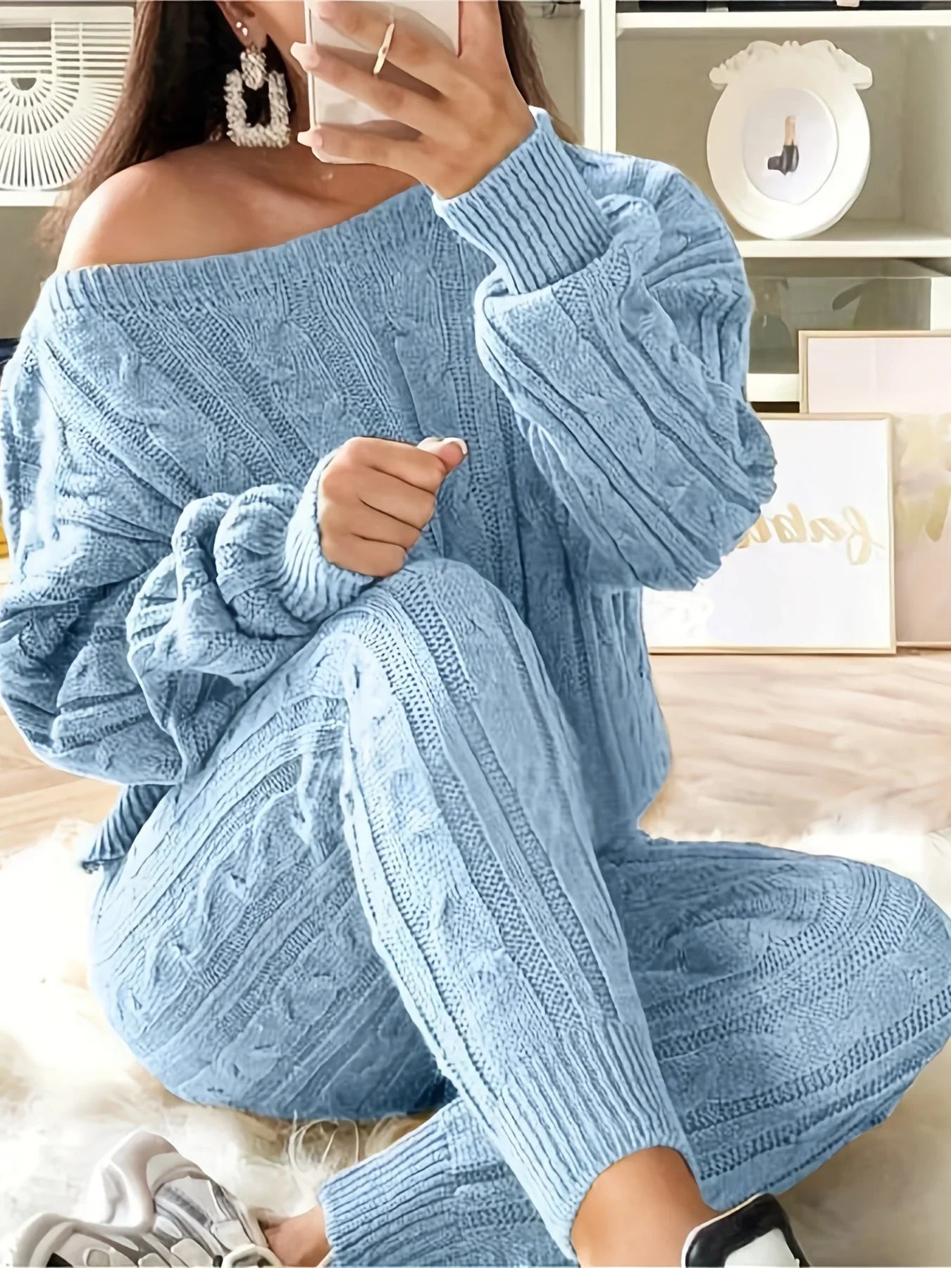 Plus Size Knitted Loungewear
