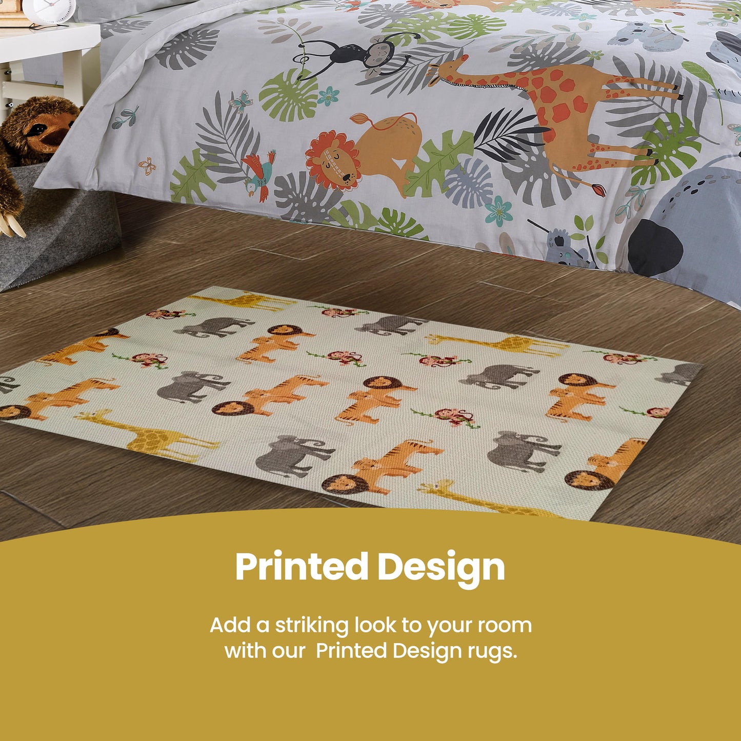 Safari Animal Printed Rug