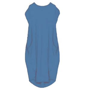 Ladies Short Sleeve Pocket Baggy Dress