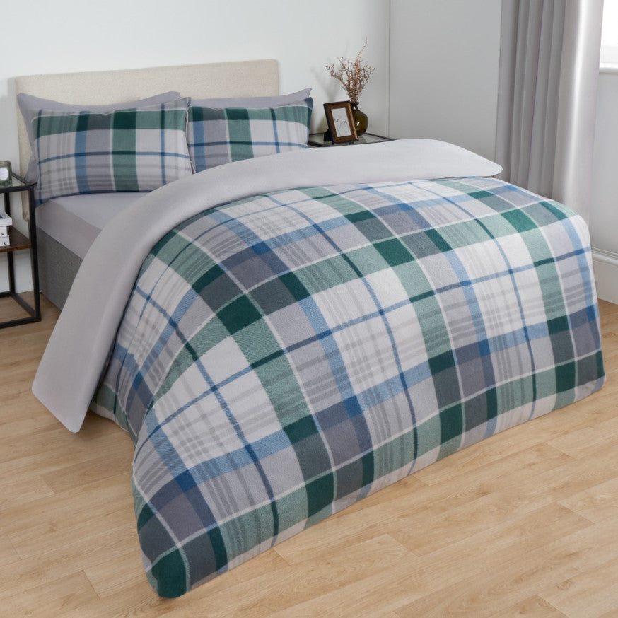 Check Fleece Duvet Set