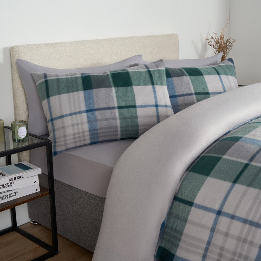 Check Fleece Duvet Set