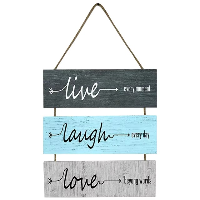 Rustic Live Laugh Love Hanging Sign