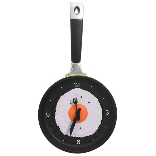 Wall Clock with Fried Egg Pan Design 18.8 cm