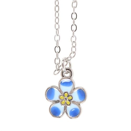 Forget Me Not Flower Necklace on Greeting Card