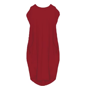 Ladies Short Sleeve Pocket Baggy Dress