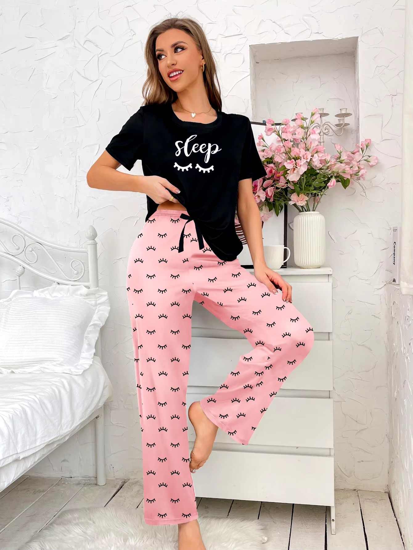 Sleep Print Casual Pjs