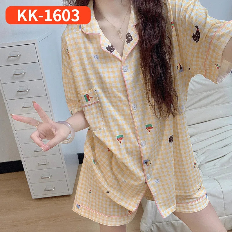 Purple Heart Sweet Style Sleepwear