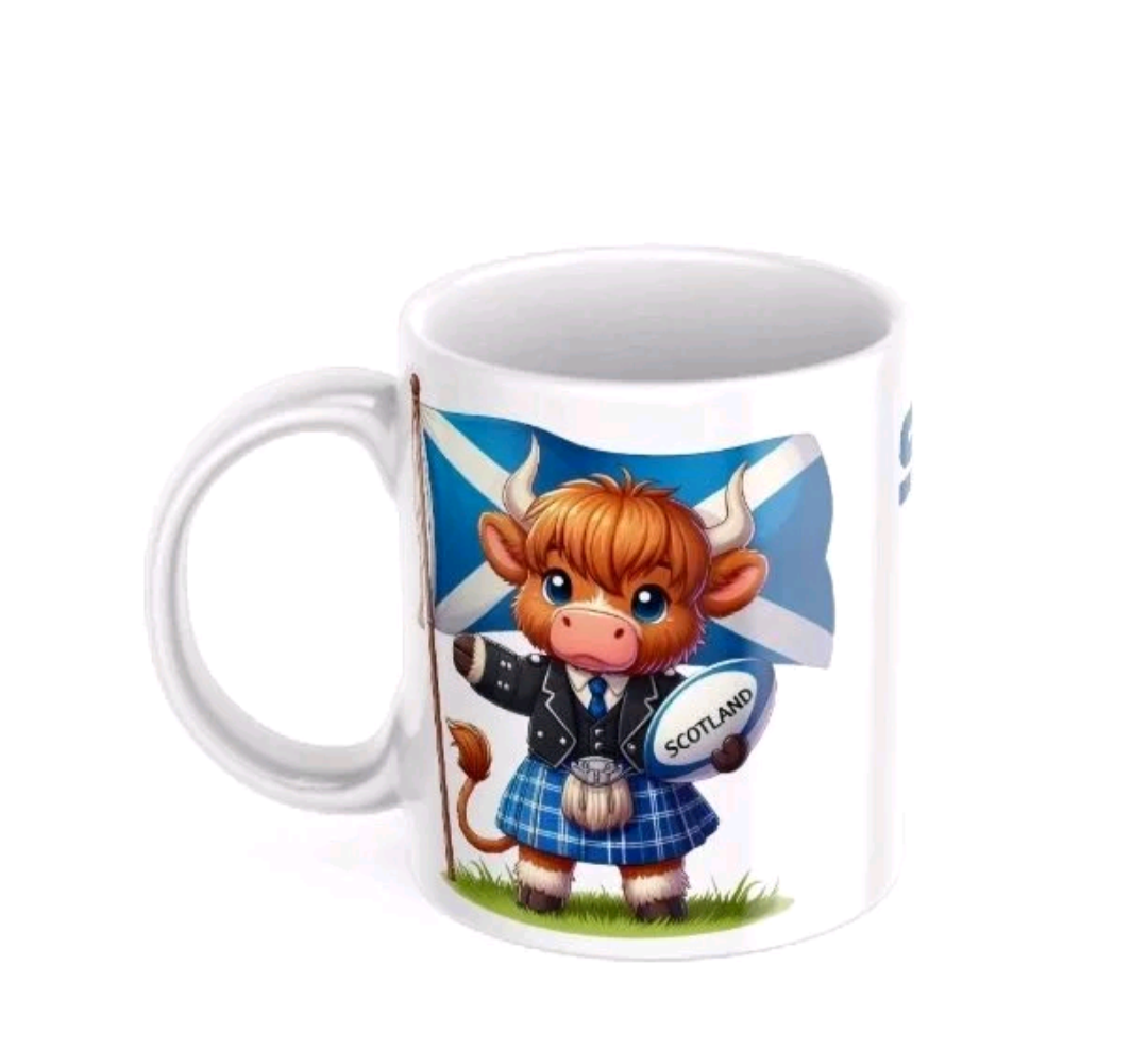 Highland Cow Mug , England, Ireland, Scotland, Wales