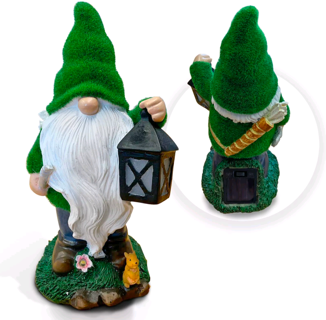 Solar Powered Lantern Gnome