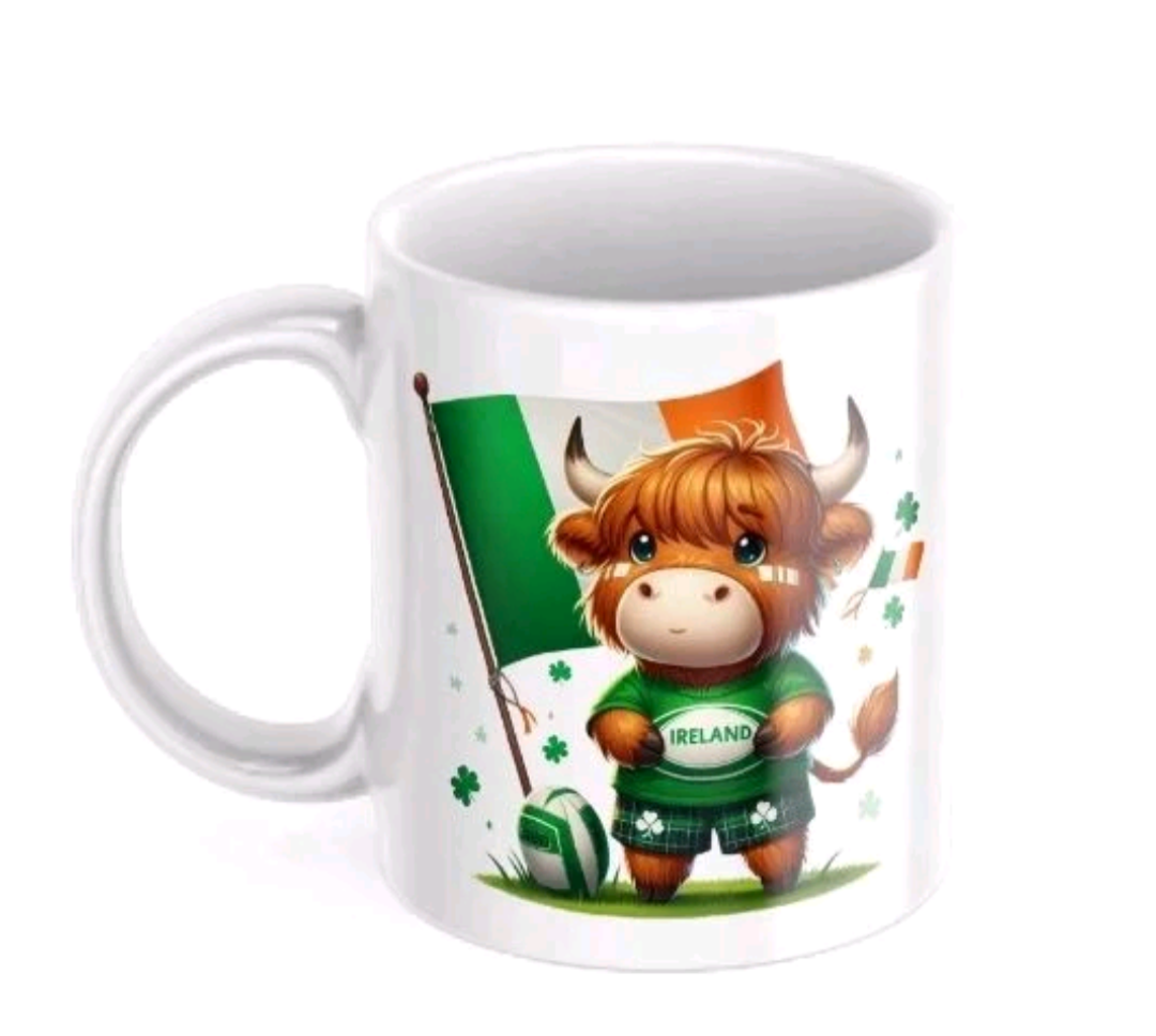 Highland Cow Mug , England, Ireland, Scotland, Wales