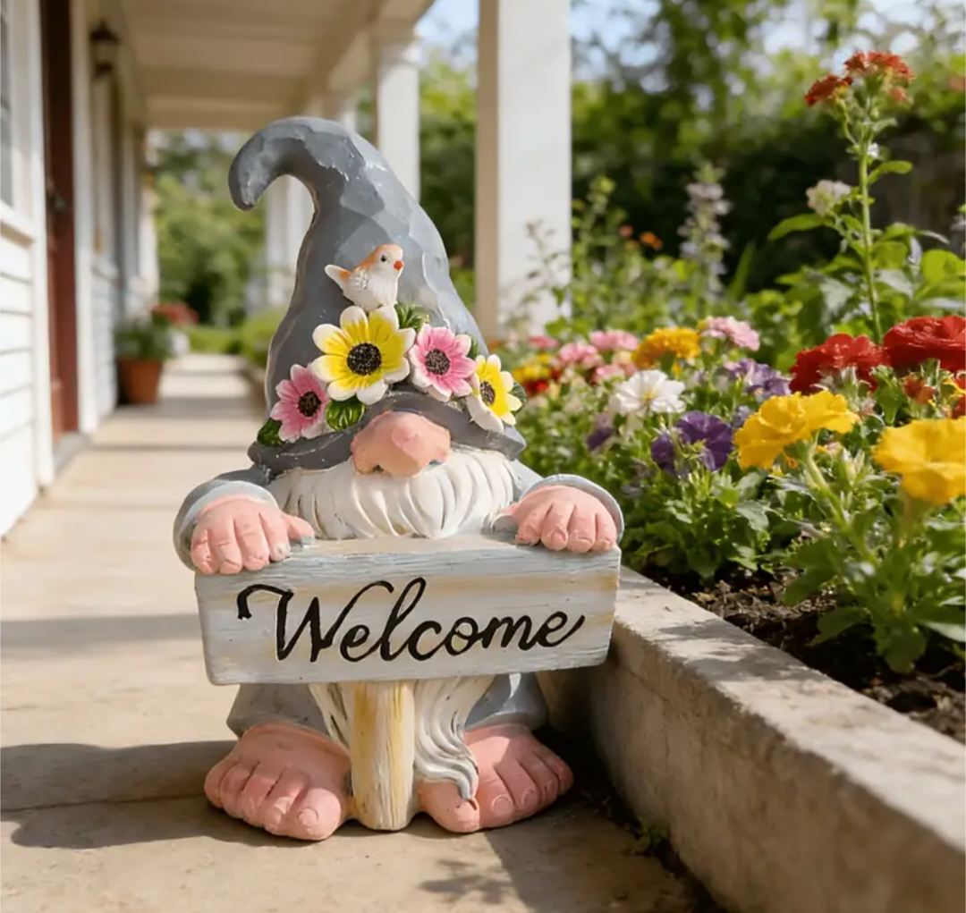 Small Sunflower Gonk Welcome Sign