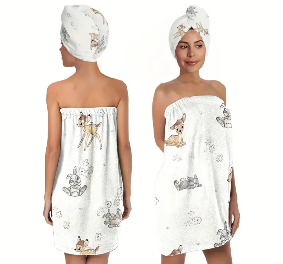 Bambi and Thumper Towel Body and Hair Wrap