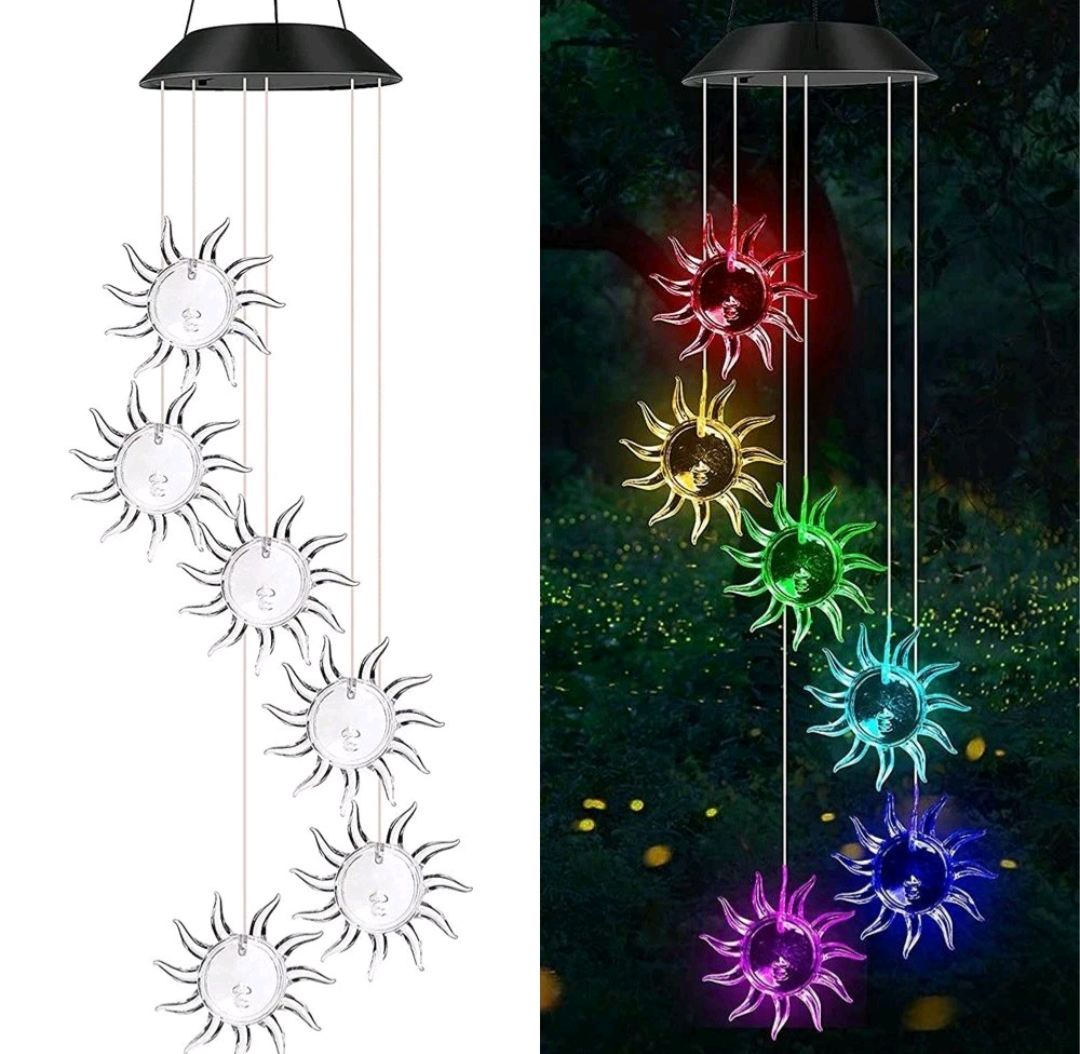 Colour Changing Hanging Sun Solar Lights