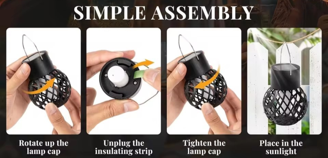 8pc Outdoor Solar Lantern Lights