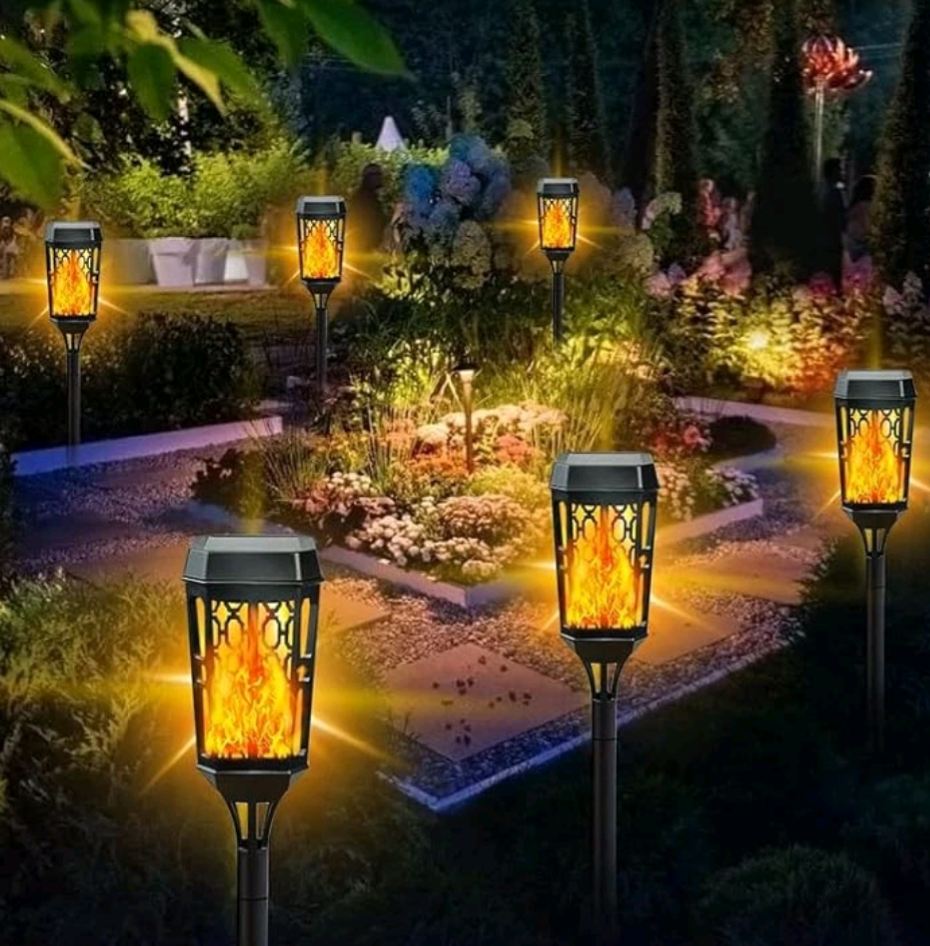 Flame Effect Pathway Solar Lights