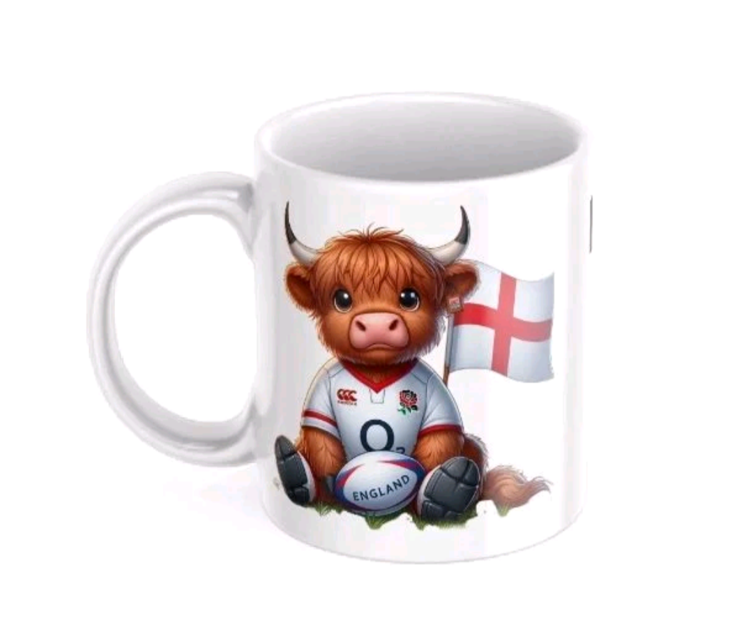 Highland Cow Mug , England, Ireland, Scotland, Wales