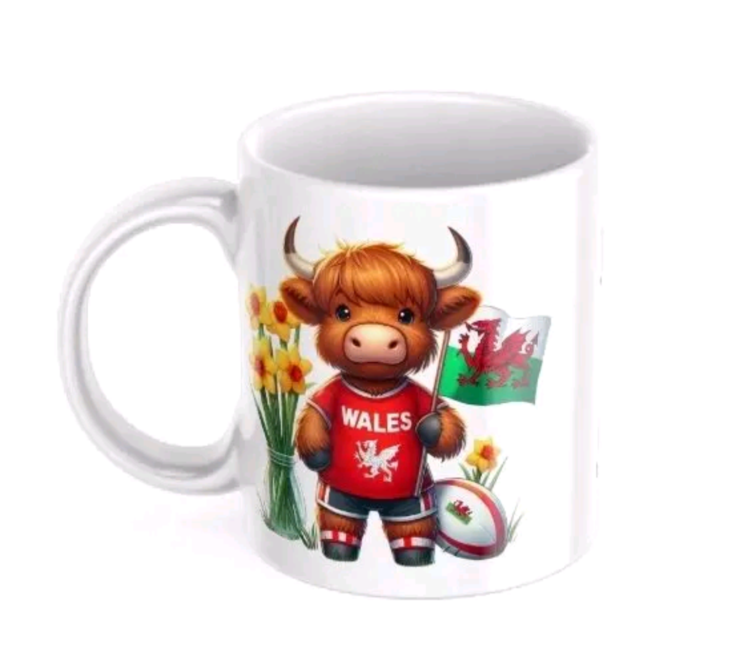 Highland Cow Mug , England, Ireland, Scotland, Wales