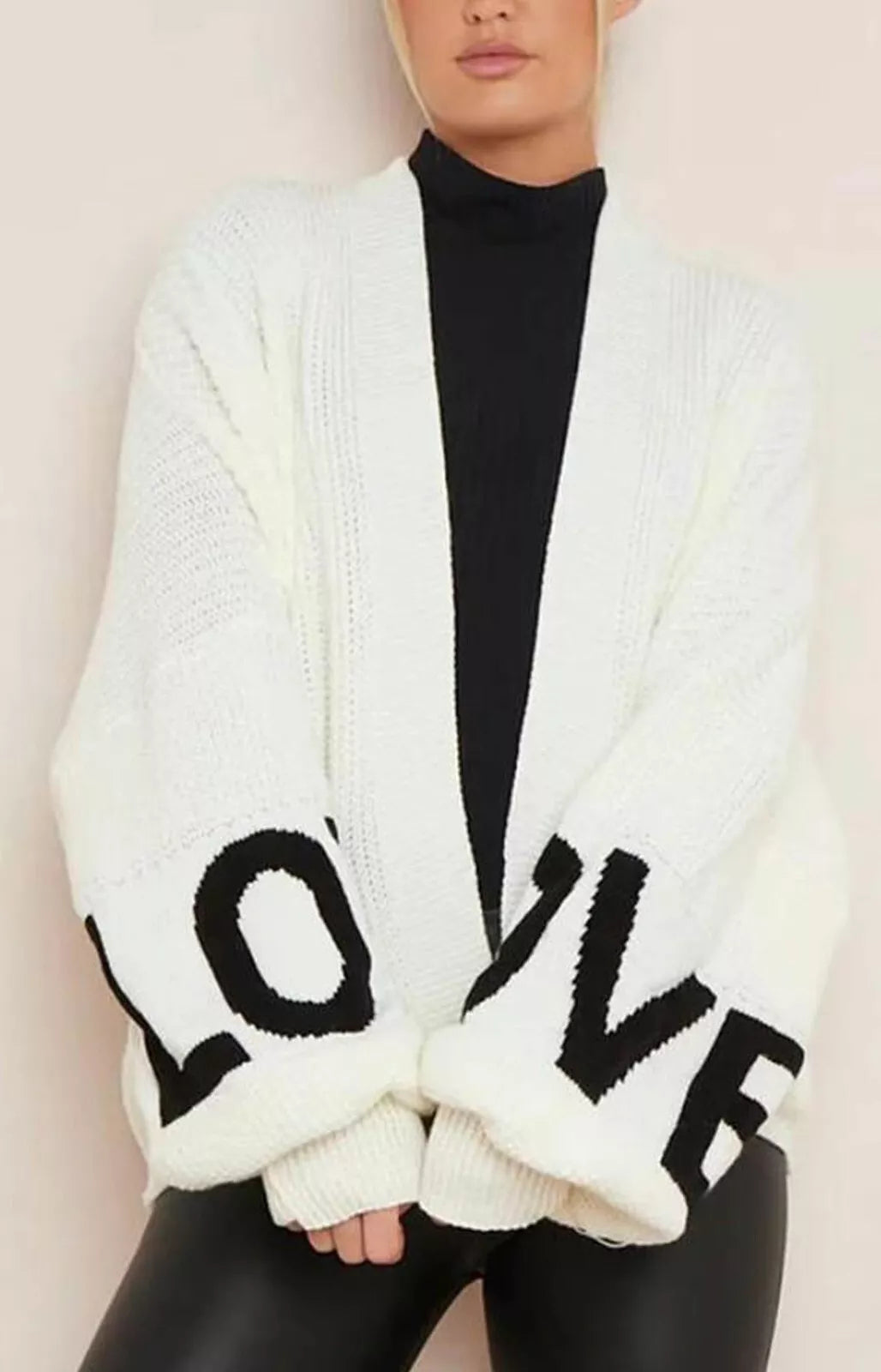 Chunky Knitted Oversize Love Cardigan