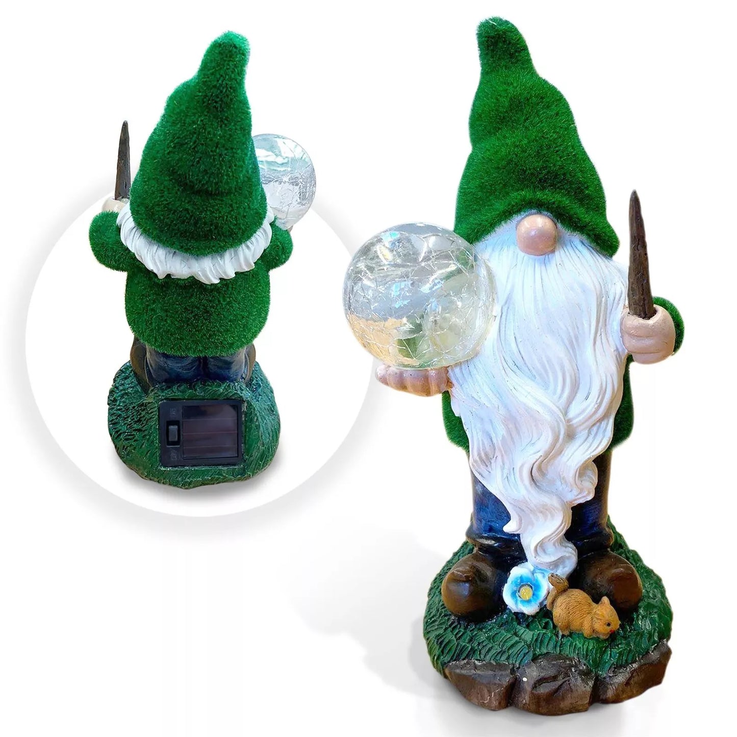 Solar Powered Statue Wizard Gnome