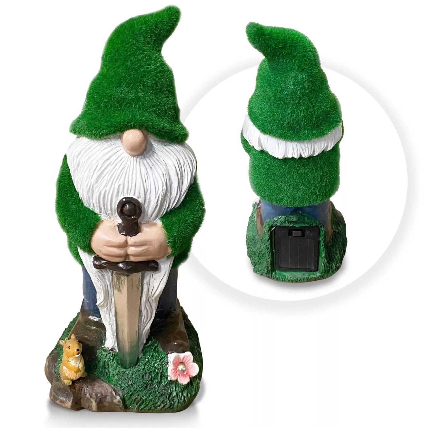 Solar Powered Knight Gnome