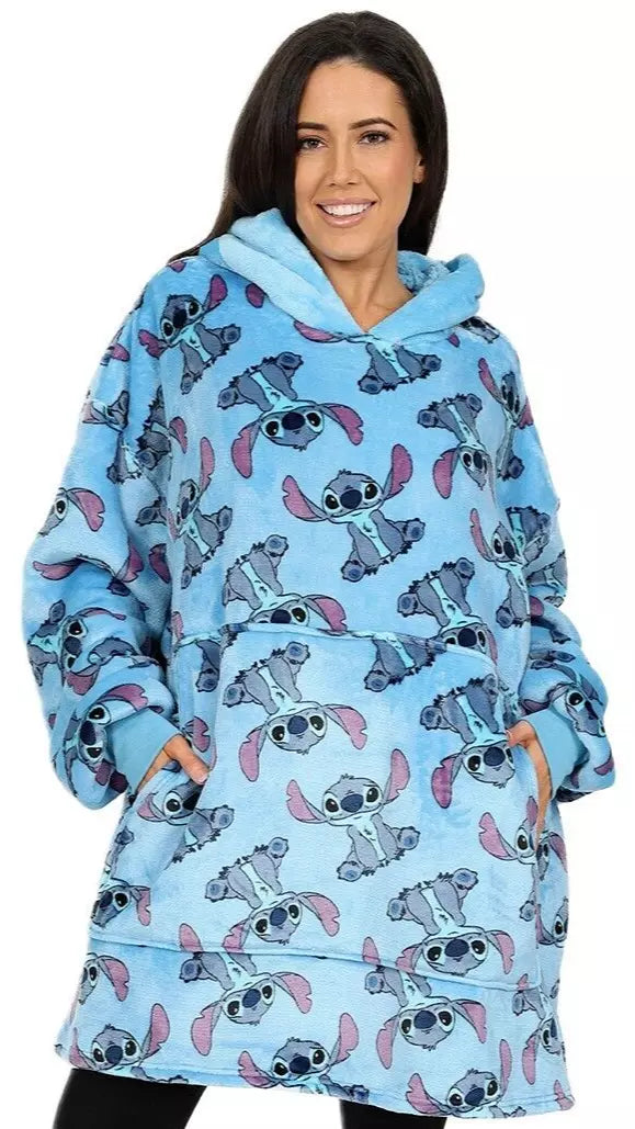 Lilo And Stitch Oversized Fleece Blanket Hoodie