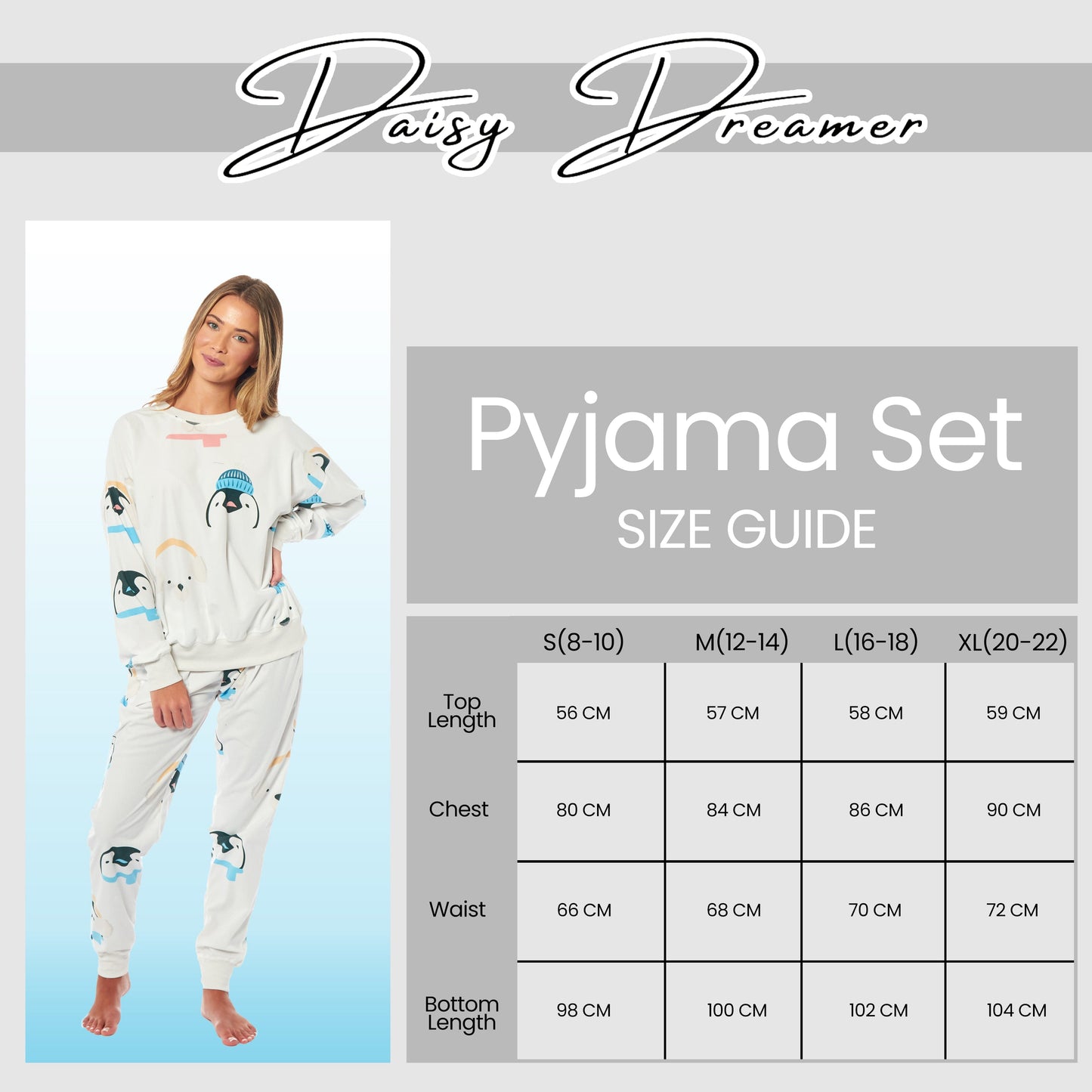 Women's Penguins & Polar Bears Soft Fleece Pyjama Set