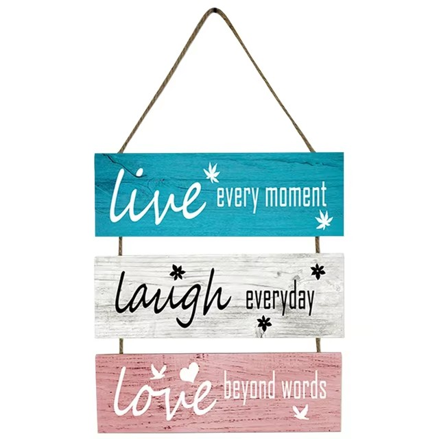 Rustic Live Laugh Love Hanging Sign