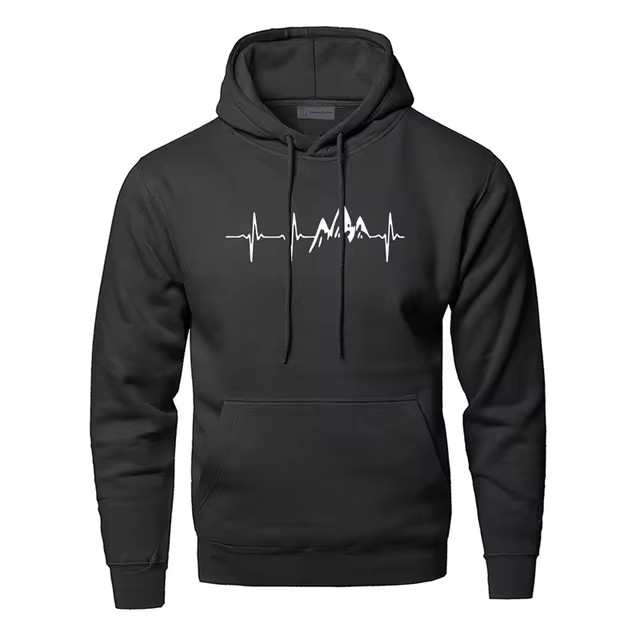 Mens Heartbeat Hoodie