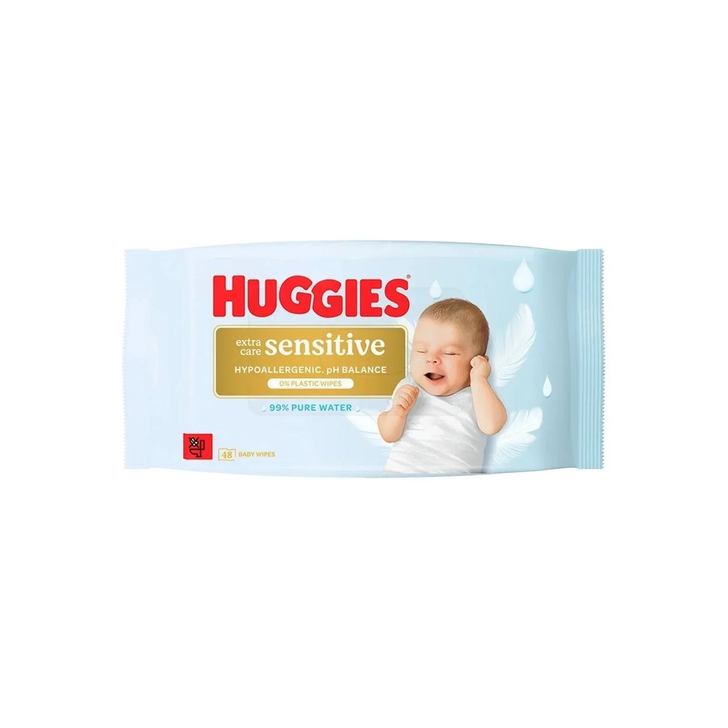 Huggies Pure Extra Sensitive Baby Wipes 8x48 pcs