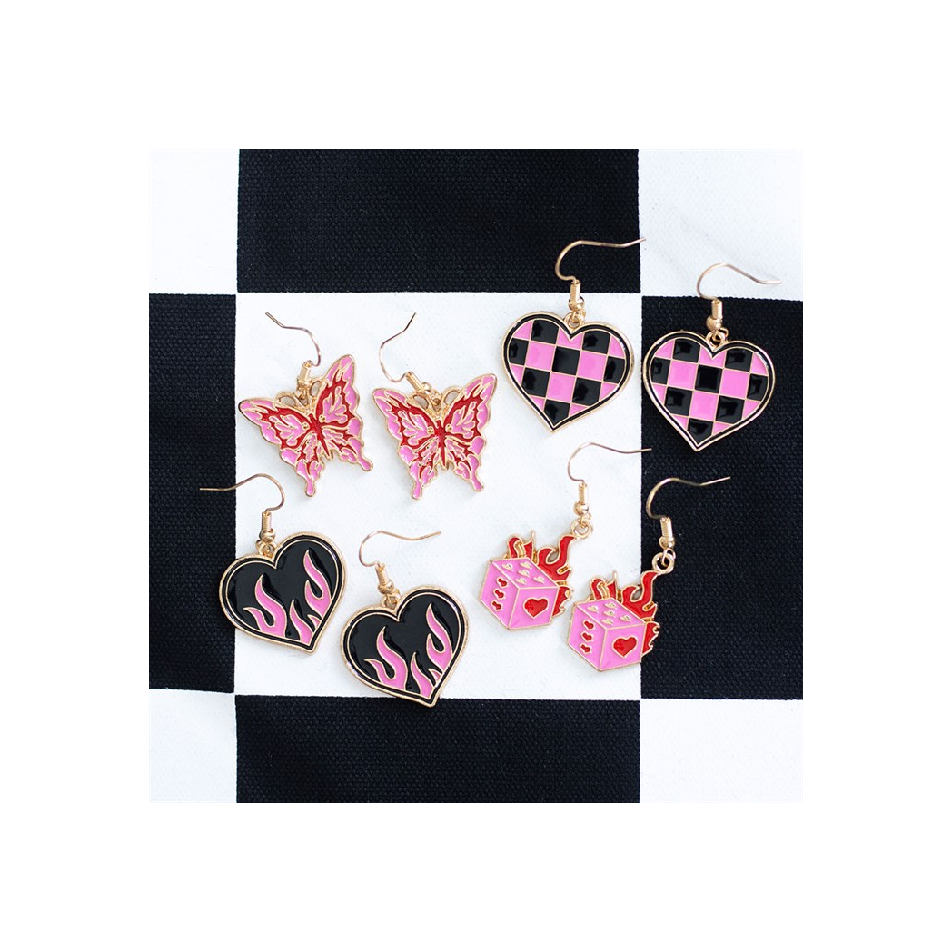 Flaming Butterfly Earrings