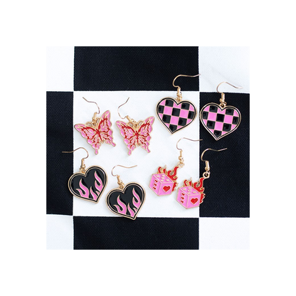 Flaming Butterfly Earrings