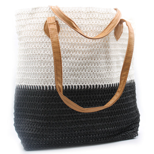 Black n White Beach Tote Bag