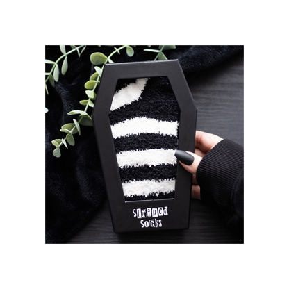 Striped Socks in Coffin Gift Box
