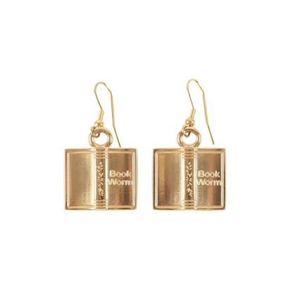 Book Worm Earrings