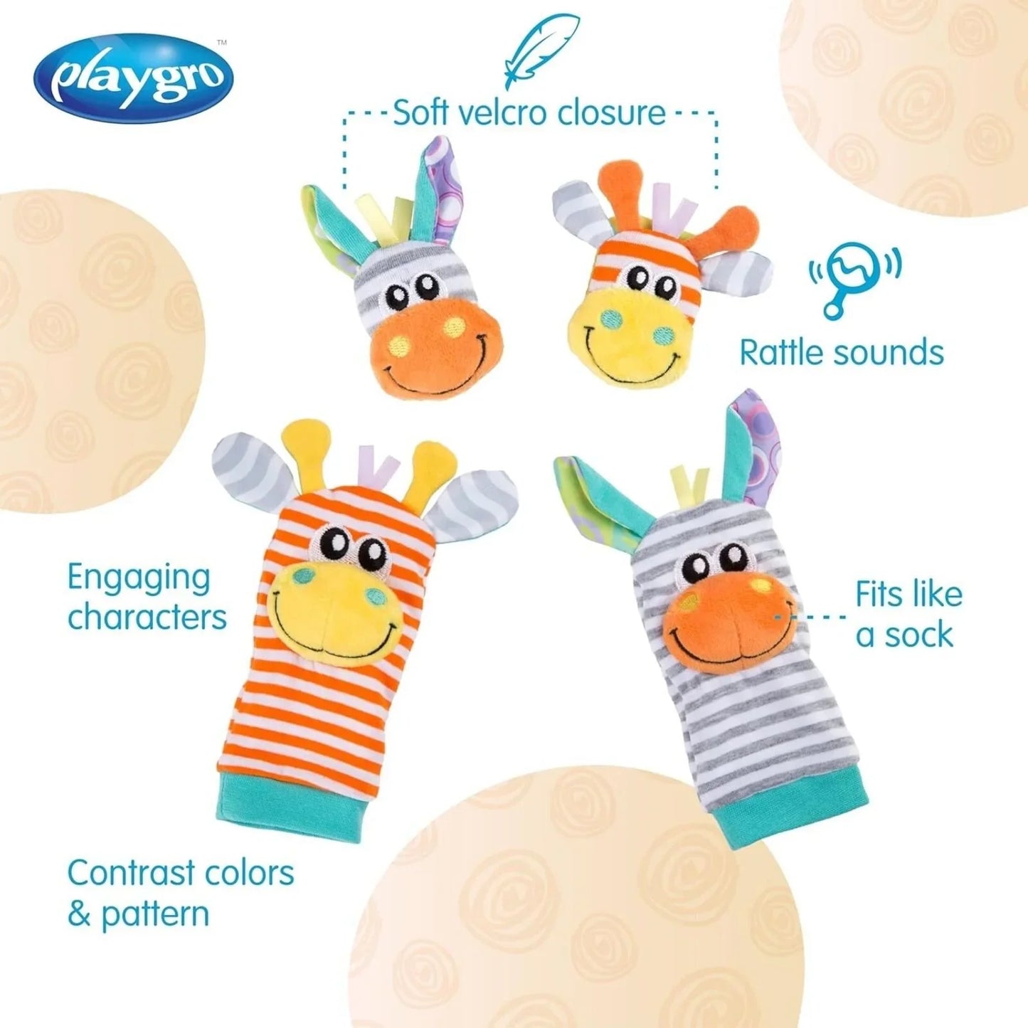 Playgro Jungle Wrist Rattle & Foot Finder