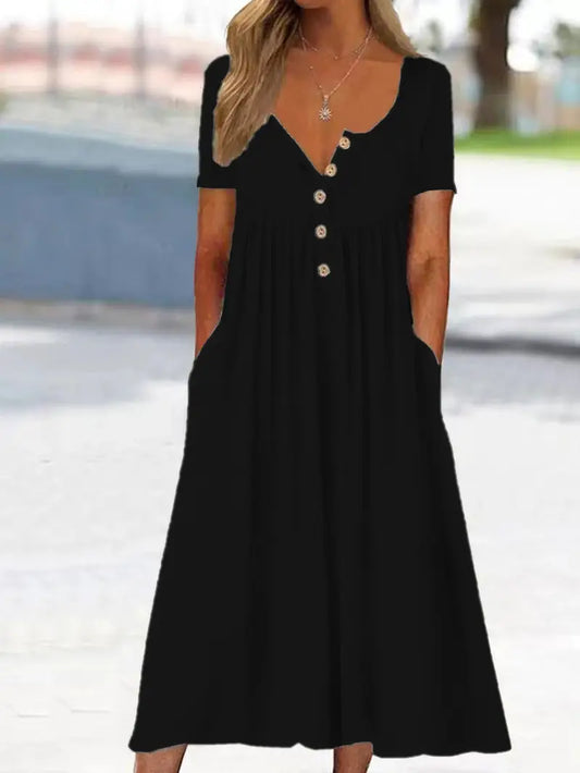 Plus Size V-Neck Dress